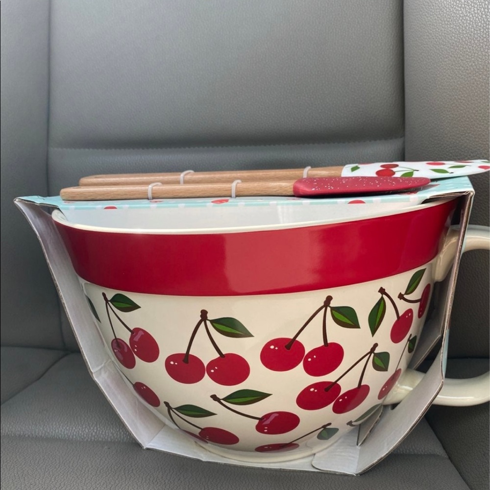 The Bakeshop Cherries mixing bowl